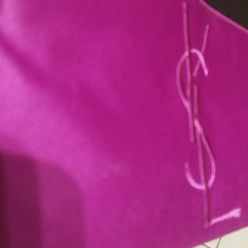 Vintage Yves Saint Laurent YSL pink cosmetic travel bag clutch - Picture 9 of 9